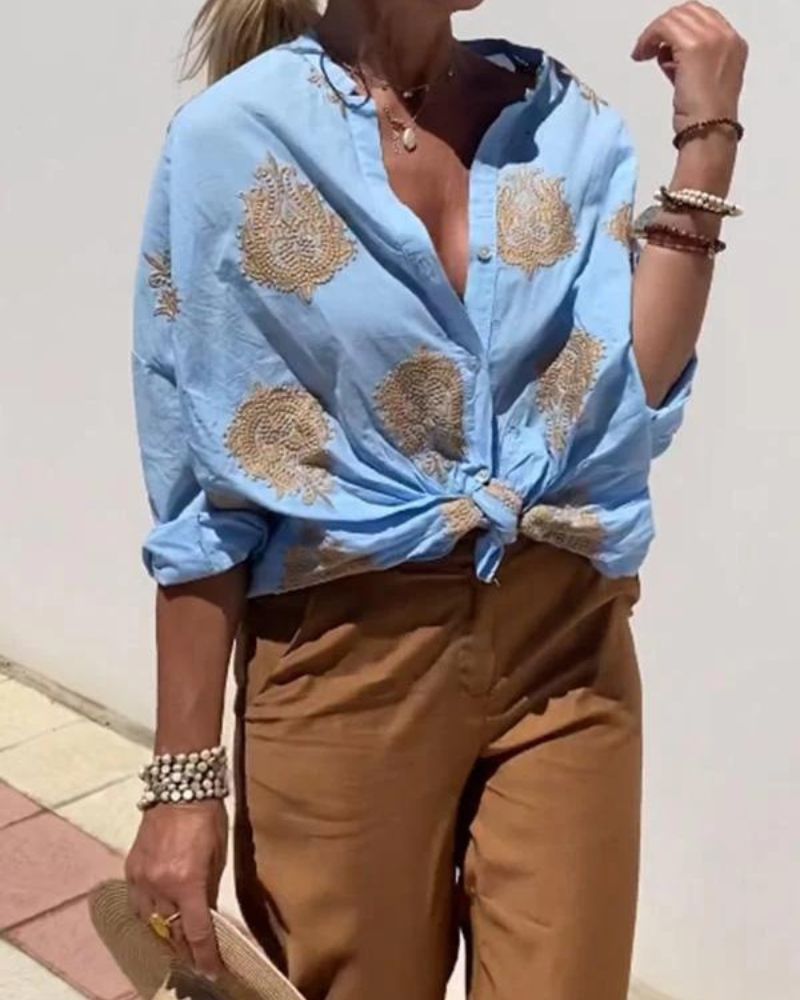Lina – Bluzica z elegantnimi vezeninami