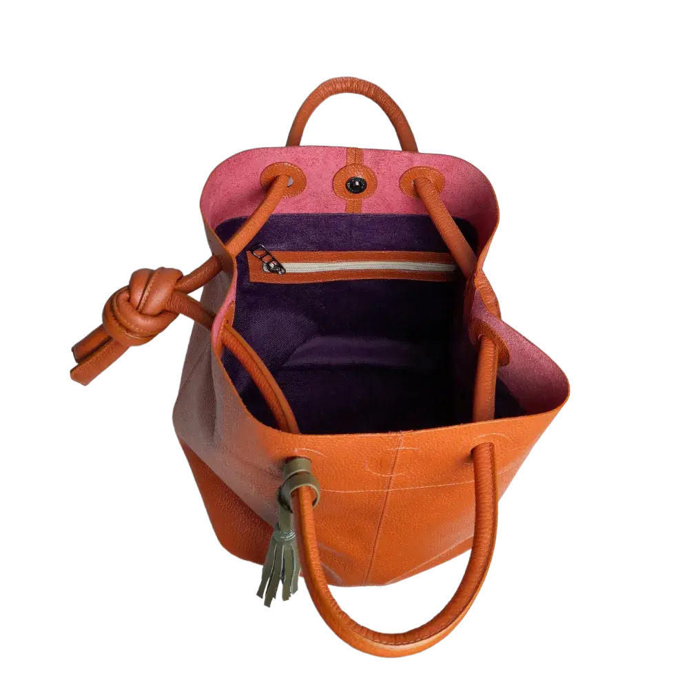 Brigitte Orange Ženski Usnjen Torba