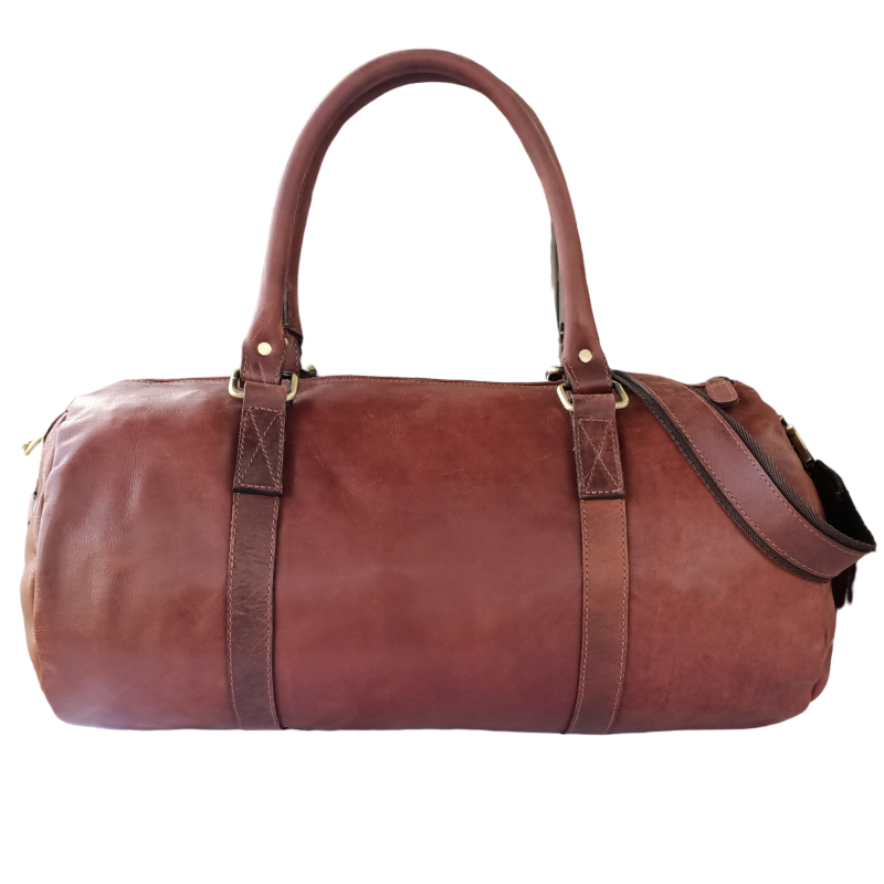 Rjav Usnjen-Duffle Torba