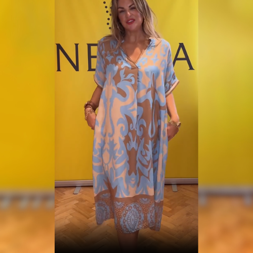 Nora™ - Elegantna cvetna obleka