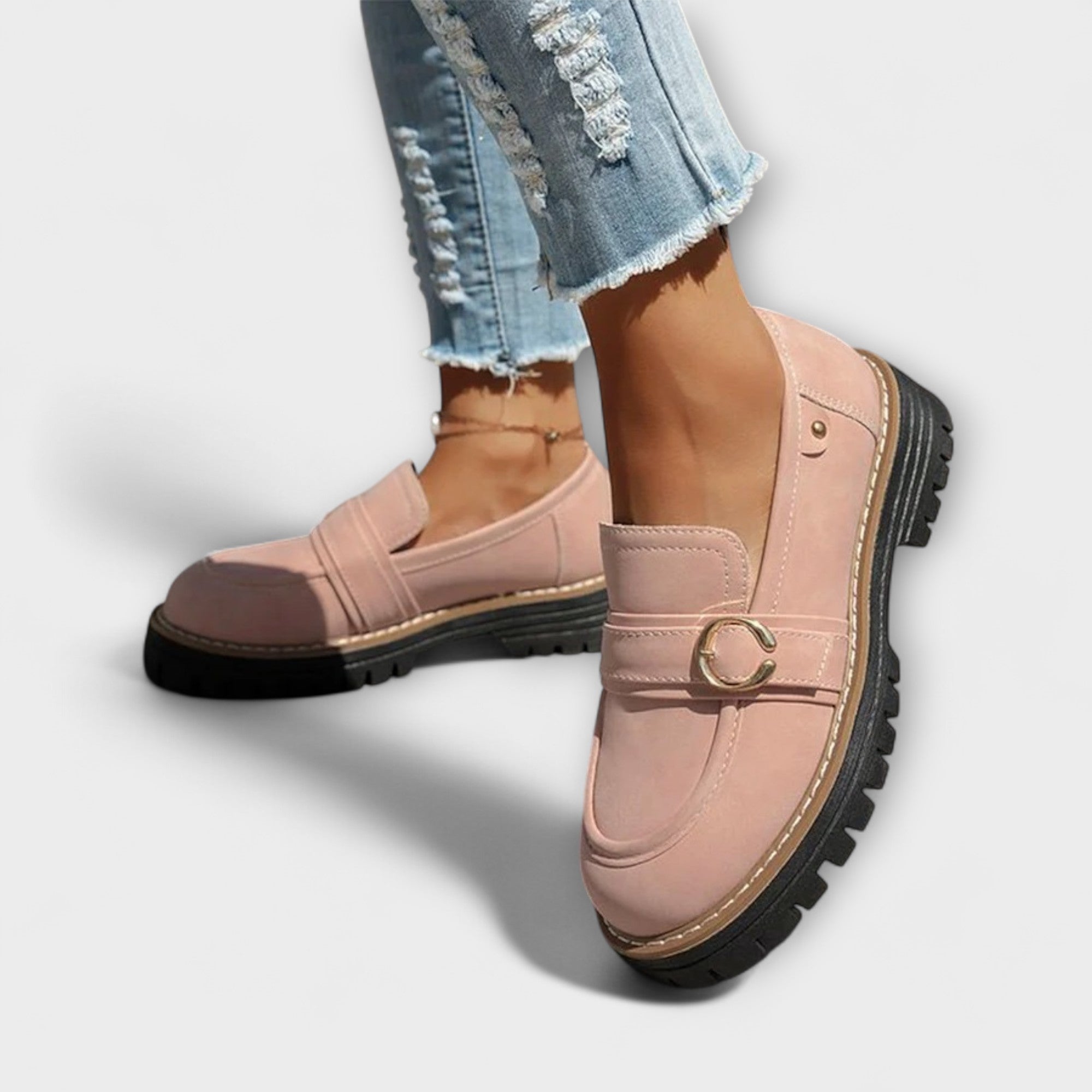 Lora – Casual Loafers z Okroglo Nosom
