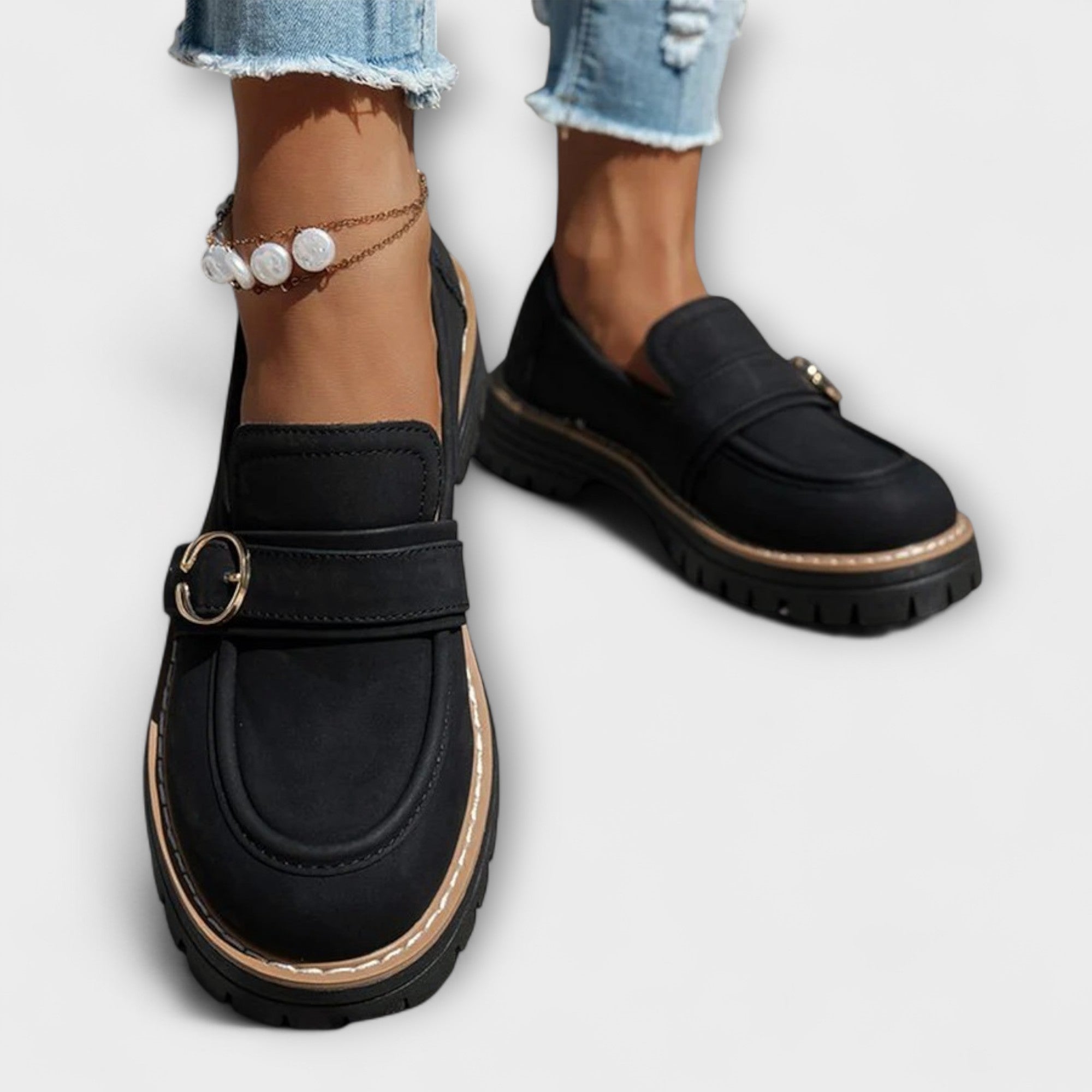 Lora – Casual Loafers z Okroglo Nosom