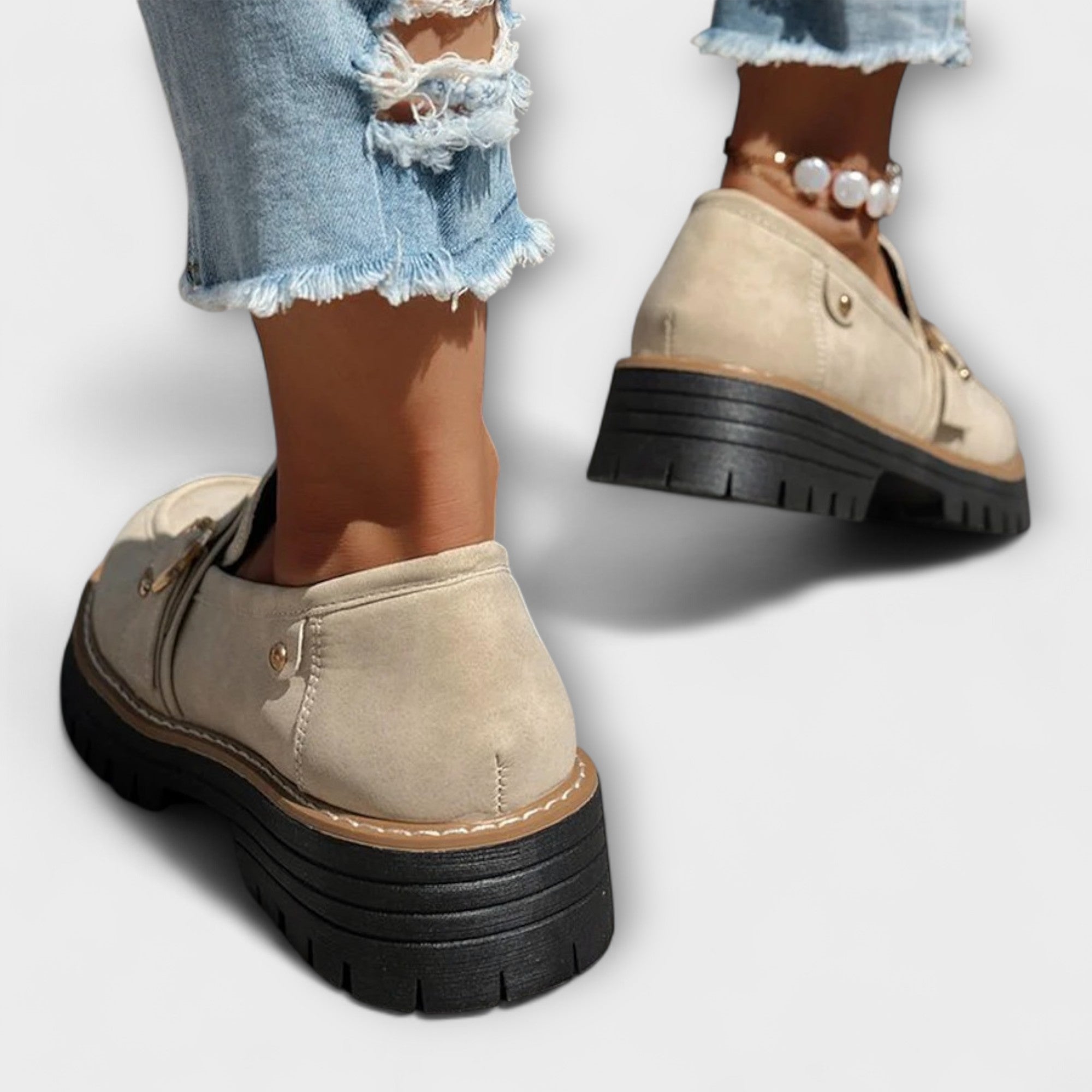 Lora – Casual Loafers z Okroglo Nosom