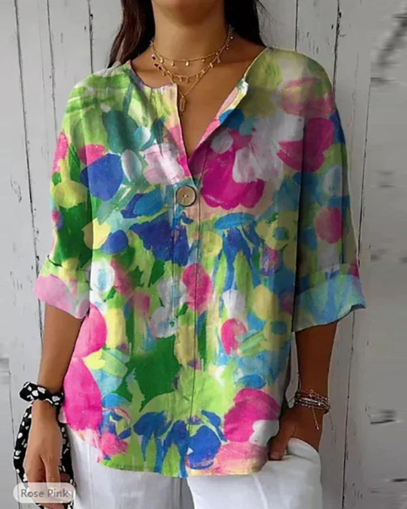 HELEINA - Cvetlična Vintage Bluza