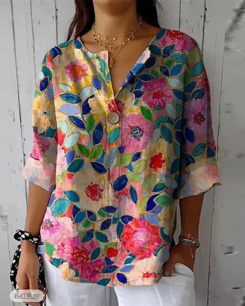 HELEINA - Cvetlična Vintage Bluza