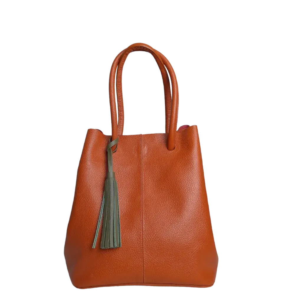 Brigitte Orange Ženski Usnjen Torba