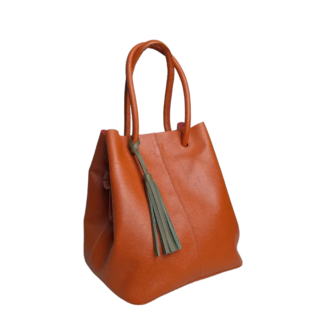 Brigitte Orange Ženski Usnjen Torba