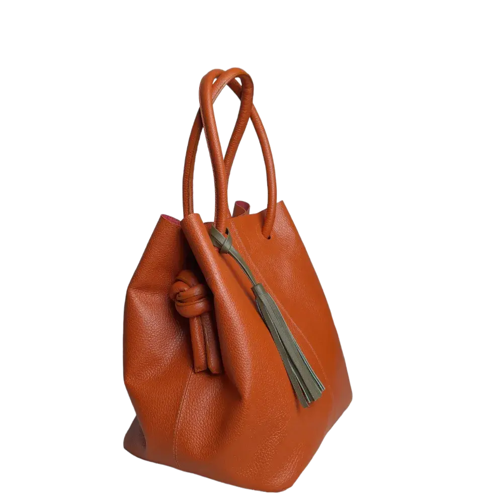 Brigitte Orange Ženski Usnjen Torba