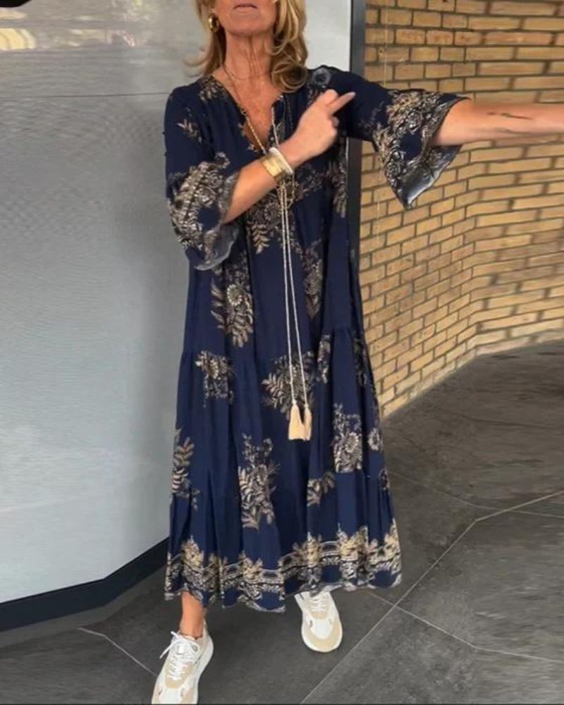 ANNE - CASUAL VINTAGE V-IZREZ JURK