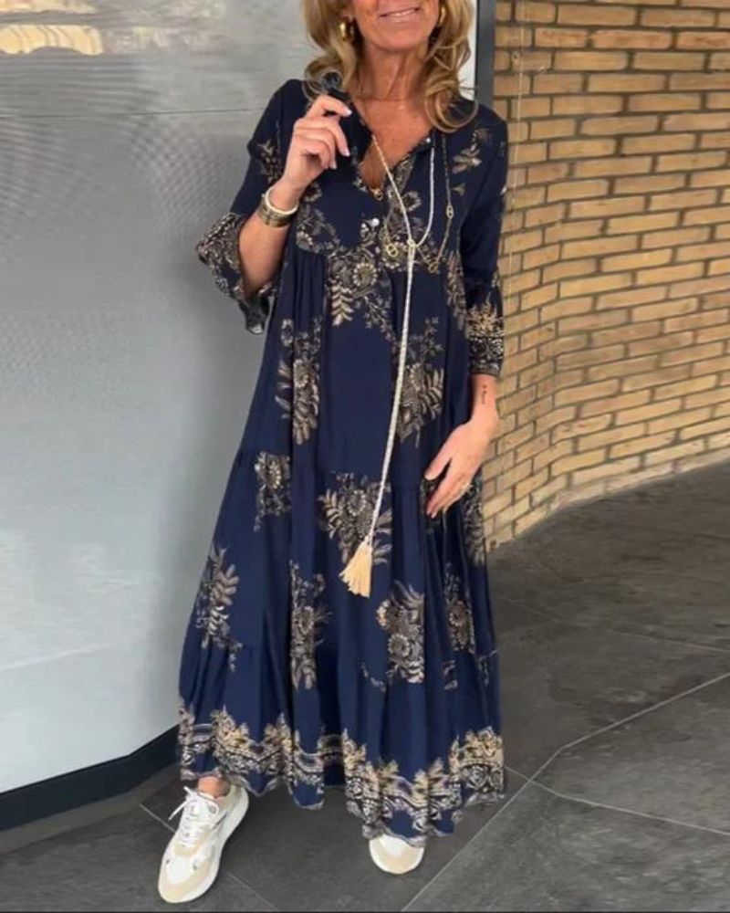 ANNE - CASUAL VINTAGE V-IZREZ JURK