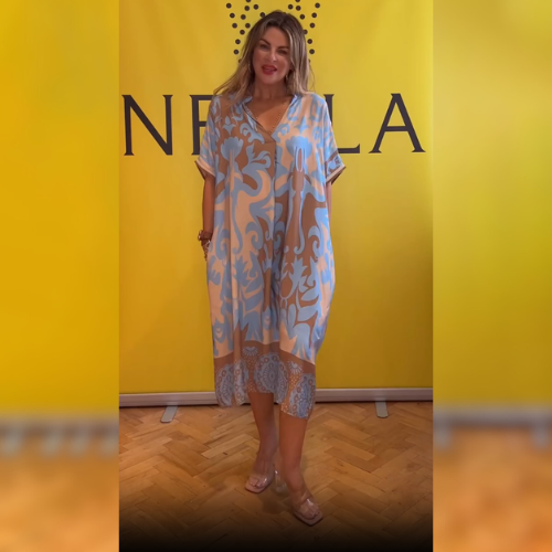 Nora™ - Elegantna cvetna obleka