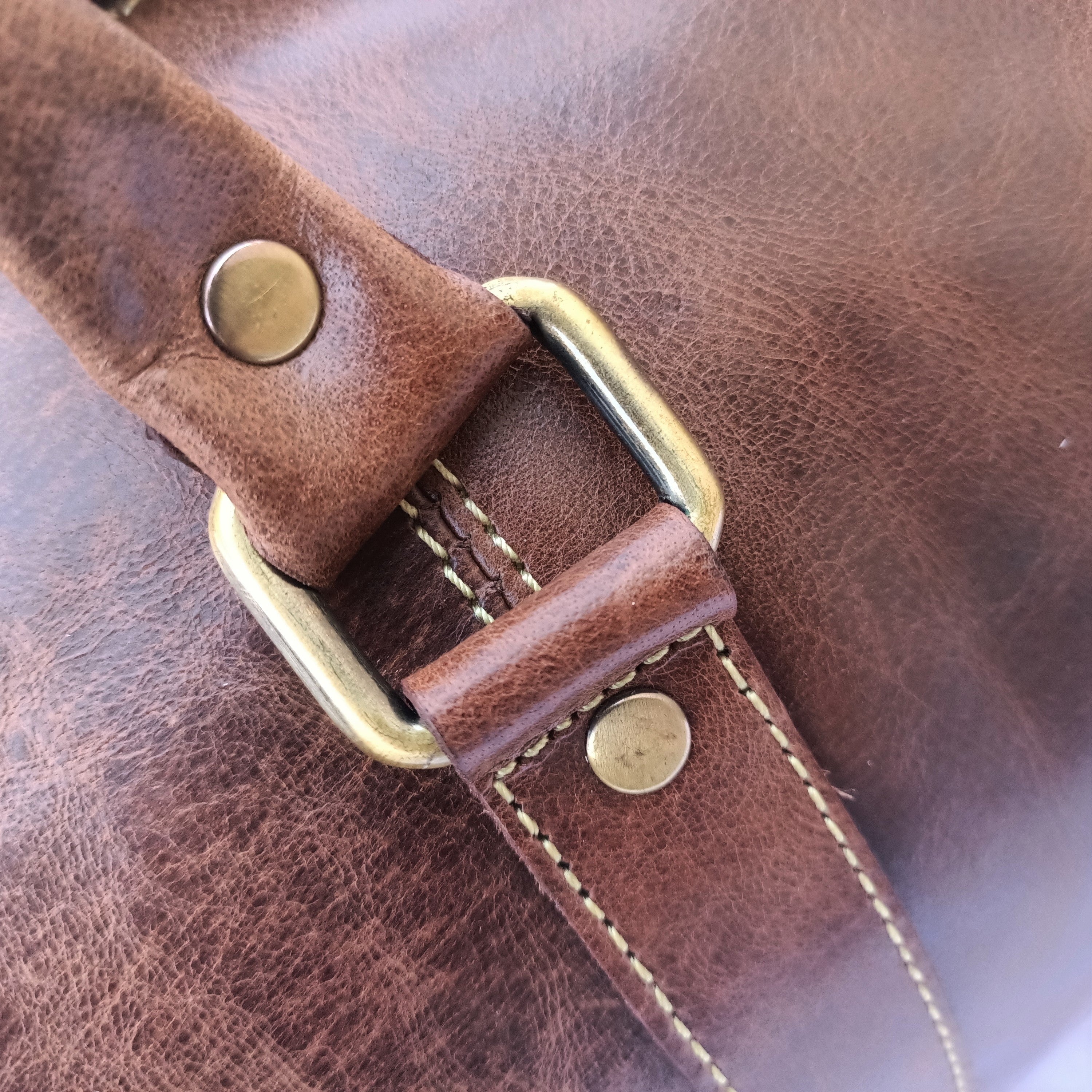 Hullu Hobuse Usnjena Mini Duffel Torba