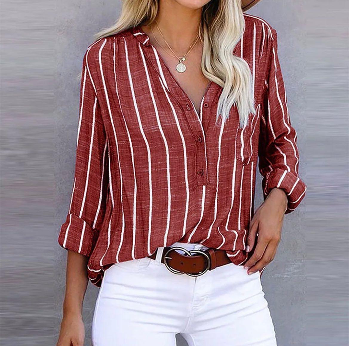 AGATHE IN ELEGANTNA ČRTASTA BLUZA