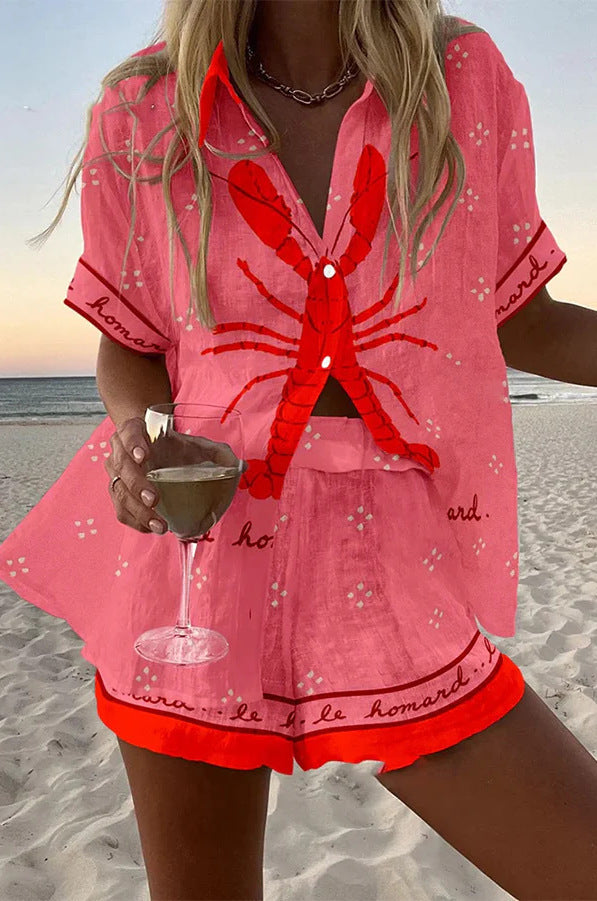 Pallina™ | Roza Lobster Kratka Komplet