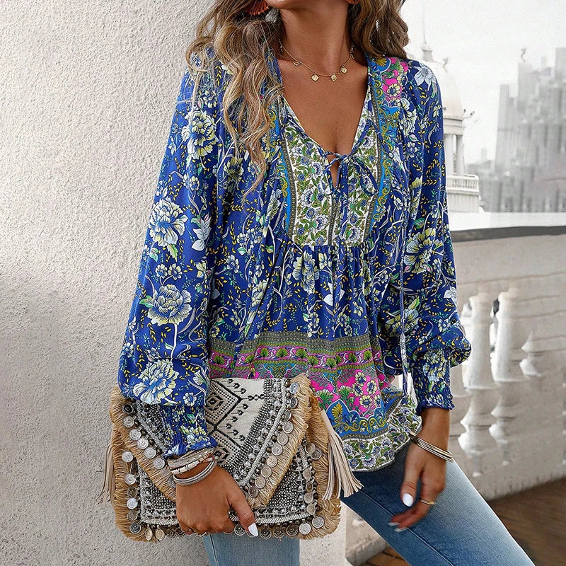 ANIKA IN STILNA CVETLIČNA BLUZA