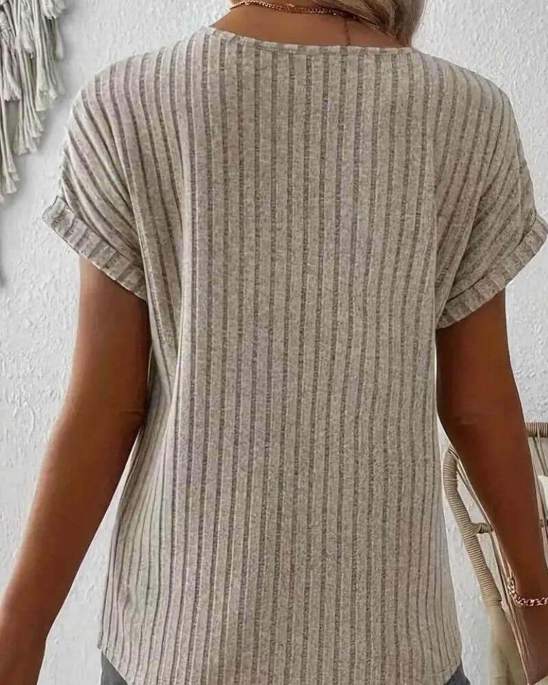 ROSINA PLETENA BLUZA Z V-IZREZOM
