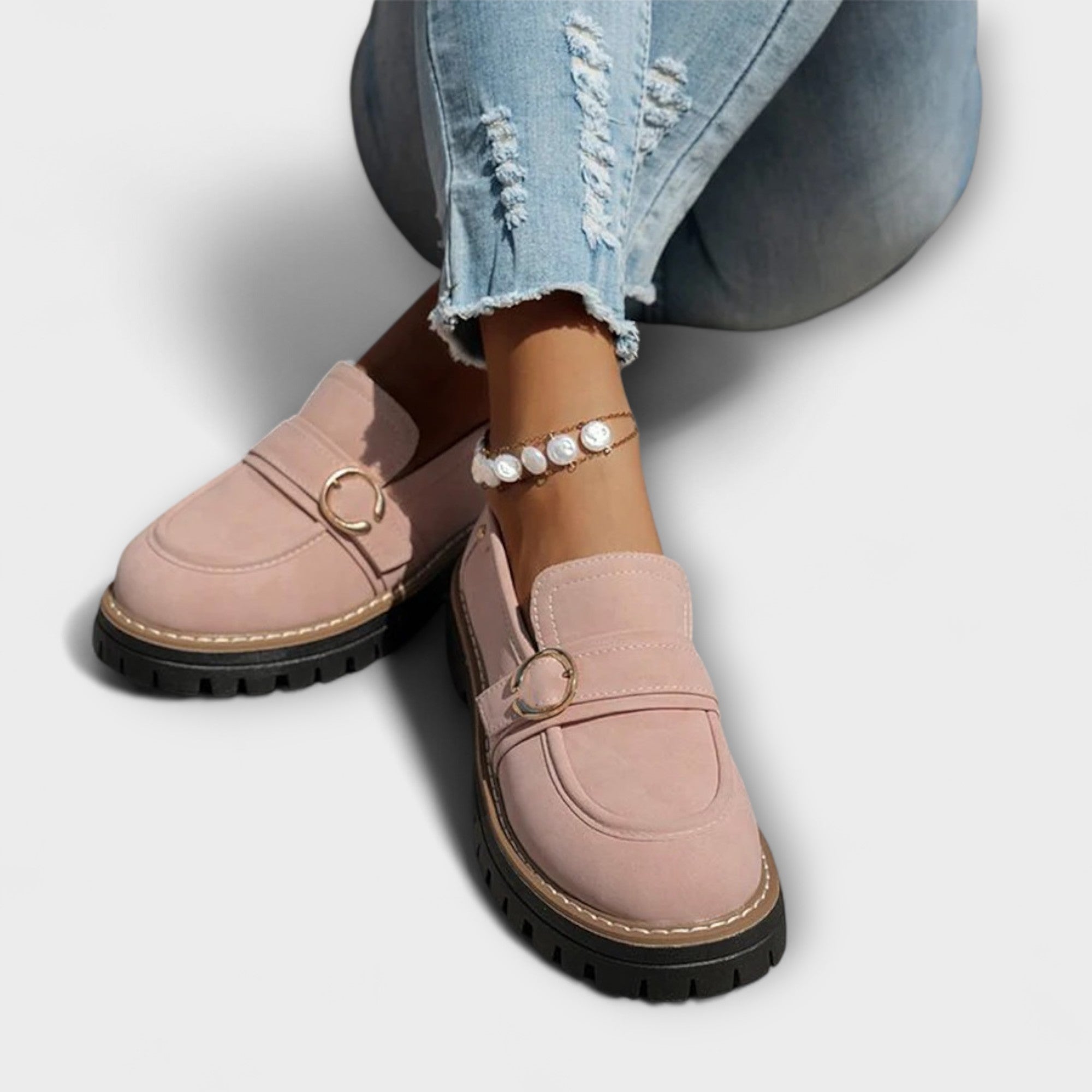 Lora – Casual Loafers z Okroglo Nosom