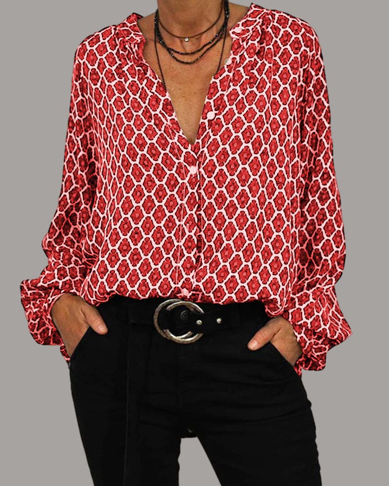EDWINA IN GEOMETRIČNA BLUZA